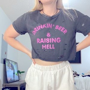 Drinkin Beer Crop Top